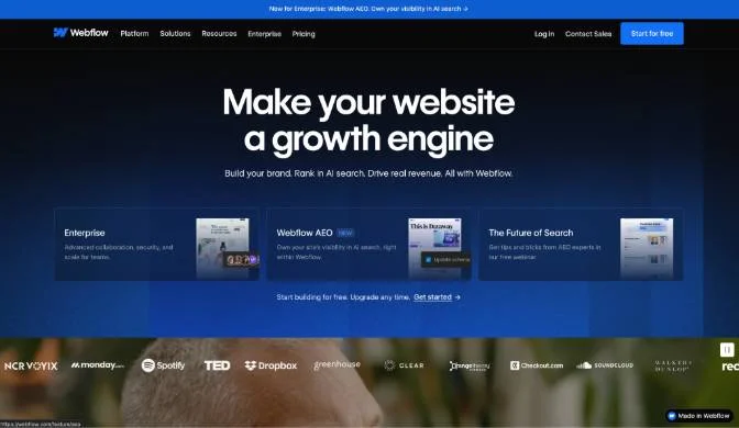 Webflow website builder for real estate