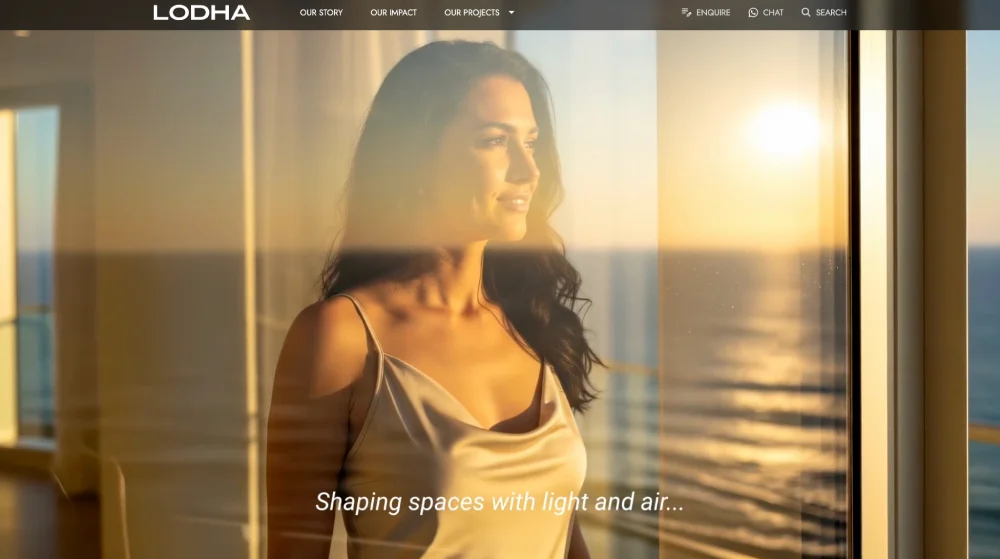 Lodha Group real estate website design example