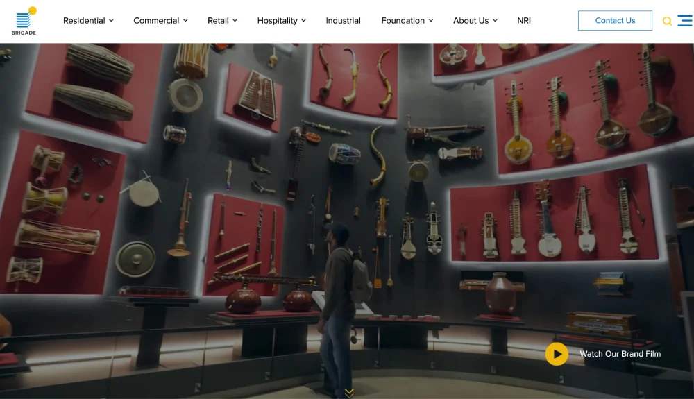 Brigade Group real estate website design example