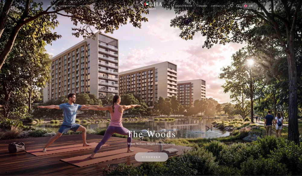 Sobha Realty real estate website design example