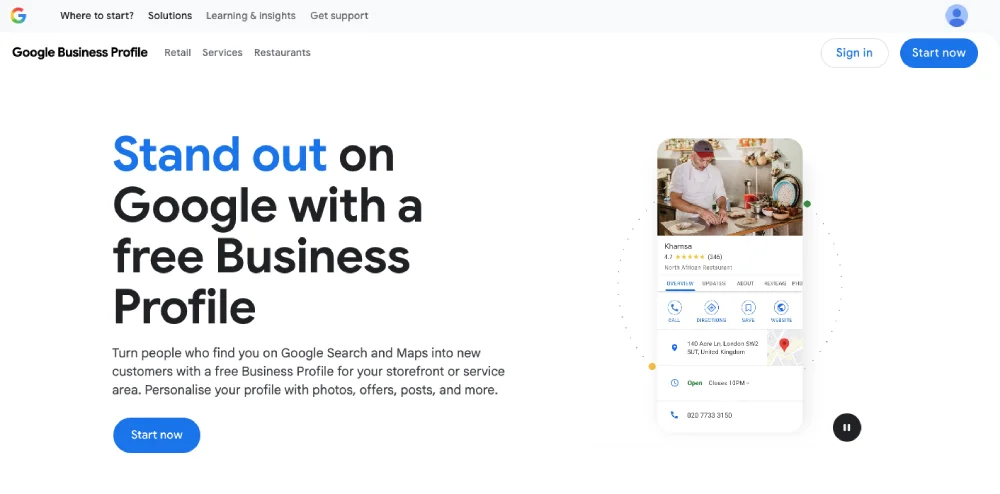Google Business Profile real estate